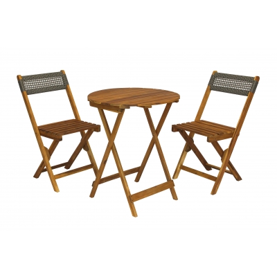 Набор мебели Бали Garden story (мини) из акации цвет дерева акация (стол+стул 2шт)ТР2092.1.1
