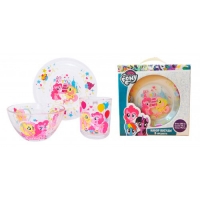 Набор "My Little Pony" 3 пр.: кружка 250 мл, салатник 13 см, тарелка 19,5 см в под. уп. арт.MLPS3G-1