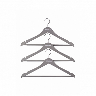 Набор вешалок универсальных Attribute RUBBER GREY AHA005 3шт 44см