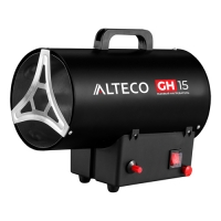 Нагреватель газовый Alteco GH-15 (N) (39855302/100822/0104951, КИТАЙ)