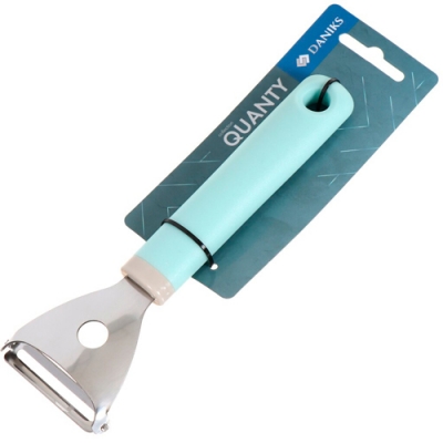 Овощечистка нержавеющая сталь, пластиковая ручка, навеска, Daniks, Кванти, YW-KT580-13 (399165)