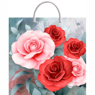 Пакет ПЭ с пластмассовыми ручками 35х36см (85) (Аромат роз) Тико (х10/100) 2200003823684 ПЛР53602