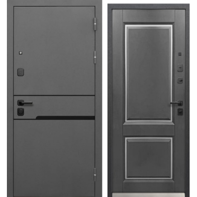 Дверь мет.LUXOR Классика Сатин Графит 960 правая