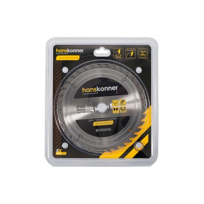 Пильный диск по дереву Hanskonner 185x20/16мм, 36 зубьев H9022-185-20/16-36 Пильный диск по дереву Hanskonner 185x20/16мм, 36 зубьев H9022-185-20/16-36