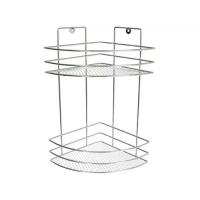 Полка для ванной угловая с сетчатым дном 2-х ярусная, хром зеркальный , арт. ПУС-2 Полка для ванной угловая с сетчатым дном 2-х ярусная, хром зеркальный , арт. ПУС-2