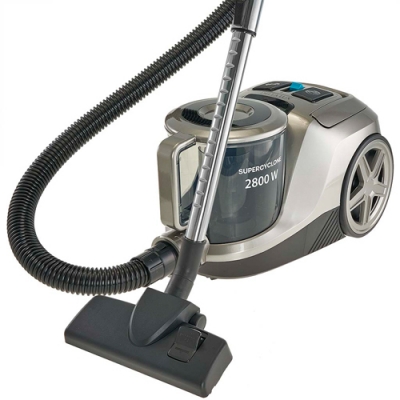 Пылесос Delta Lux DE-3504 серебряный, супер-циклон, 2800Вт