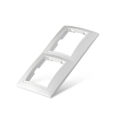 Рамка двухместная горизонтальная "UNIVersal" серия "Севиль" белая (еврослот) (HU2237 )