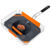 Решетка для барбекю LEONORD RD-103L (глубокая, регулир. глубина, р-р 40х27х5 см, общая длина 62 см)