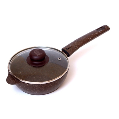 Сковорода "Уля" d.160х55мм, Съем.пл.руч., Стекл. крыш.с пласт. руч., БРАУН арт.21403 Сковорода "Уля" d.160х55мм, Съем.пл.руч., Стекл. крыш.с пласт. руч., БРАУН арт.21403