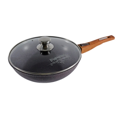 Сковорода ВОК 28см со съемной ручкой и стеклянной крышкой АП "Premium" (violet) арт. с078904 Сковорода ВОК 28см со съемной ручкой и стеклянной крышкой АП "Premium" (violet) арт. с078904