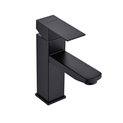 Смеситель для раковины Сандеро, черный, нержавеющая сталь, EvaGold