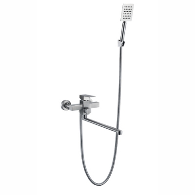 Смеситель для ванны с длинным изливом квадр. нержавеющая сталь VALDO VL13221 (1 упак. - 10 шт.)