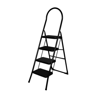 Стремянка с широкими ступенями (СМБ4/Ч черный)