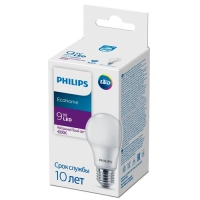 Светильник PHILIPS Лампа светодиодная 9Вт 720лм E27 А60 840