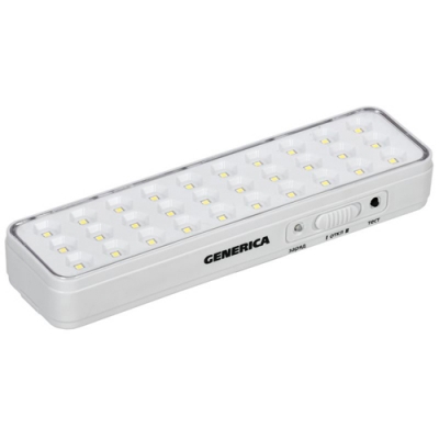 Светильник светодиодный аккумуляторный ДБА 1030 30LED 5ч 3Вт GENERICA LDBA0-1030-5-01-K01-G