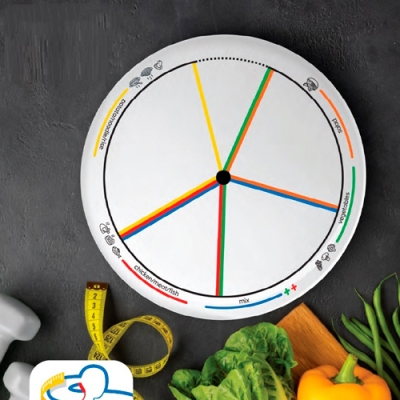 Тарелка для похудения D 25 см арт.PLT0021GPT