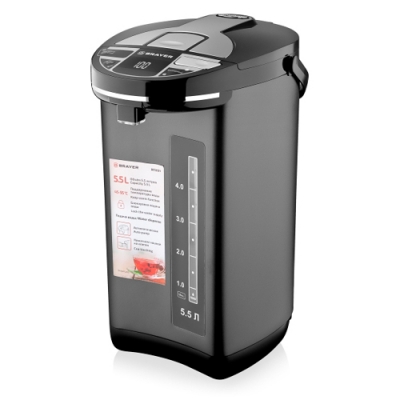 Термопот BRAYER 1091BR, 1450Вт, 5,5л, 2 спос.подачи воды, LCD-дисплей, поддерж.температуры