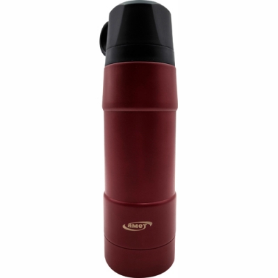 Термос "Ампир" (Багровый рубин) KN-1,0 с кнопкой арт.2с101 (г.Аша)