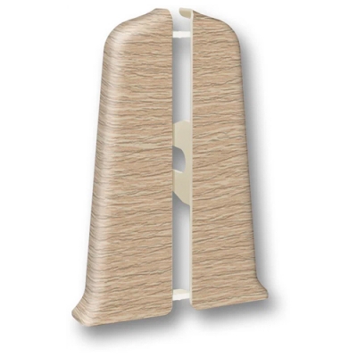 Торцевые (пара) для плинтуса 70мм "Деконика", 213 Дуб северный