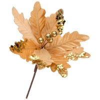 Украшение декоративное Волшебная страна Пуансеттия, цвет золотой, диаметр 15 см 110608