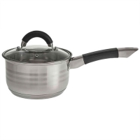 WEBBER BE-441/2 Ковш 2,1л со стекл.крышкой, 16*9,5 см, нерж.сталь, капсул. индукци. дно (6)