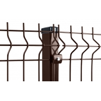 Забор из 3D панелей, 1940х2500, d 3.3мм, ячейка 55х200мм RAL8017 (коричневый)