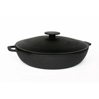 Жаровня чугунная с двумя ручками и чугунной крышкой д.320 ТМ Гардарика