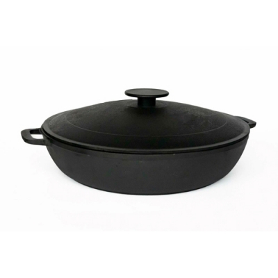 Жаровня чугунная с двумя ручками и чугунной крышкой д.320 ТМ Гардарика Жаровня чугунная с двумя ручками и чугунной крышкой д.320 ТМ Гардарика
