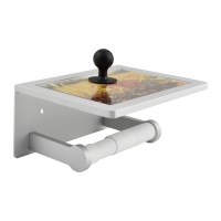 Держатель туал бумаги из алюминия , антивандальный , полочка стеклян с вкладышем 79910 GFmark