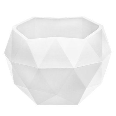 Кашпо "Топаз" (0,45л.) Цв. Белый (Арт. КШ-9110)