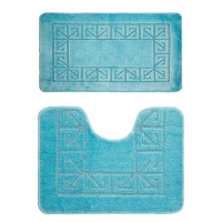 Комплект ковриков для в/к BANYOLIN CLASSIC из 2 шт 50х80/50х40см 11мм (бирюзовый) 1/25
