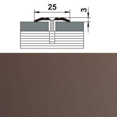 Профиль стыкоперекрывающий ПС 01.900.03 шоколад