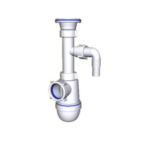 Сифон АНИ 1 1/4 х 40 с отводом стир. машины (С1300)