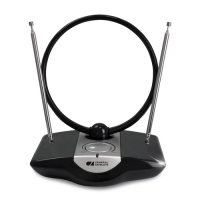 Антенна телевизионная комнатная с усилителем МВ+ДМВ AV-958