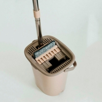 Комплект для уборки Compact (ведро с отжимом и полоскан/ + швабра с плоской насадкой) ЕТ-419