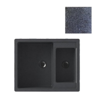 Мойка GranAlliance G-52 (595 х485мм) двухсекционная ,черная с сифоном Мойка GranAlliance G-52 (595 х485мм) двухсекционная ,черная с сифоном