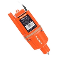 Насос погружной вибрационный PATRIOT VP 10А, нижний забор, 300 Вт, 18 л/мин, H-60 м, D-96 мм. термоз