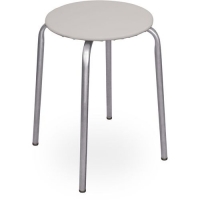 Табурет Эконом на 4-х опорах (круглое сидение ДСП) серый ТЭ2