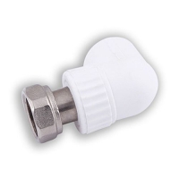 Угол с накидной гайкой 20х1/2 (160/40) (Valfex) БЕЛЫЙ