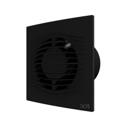 Вентилятор накладной DICITI SLIM 5C Matt black обр.клапан D125