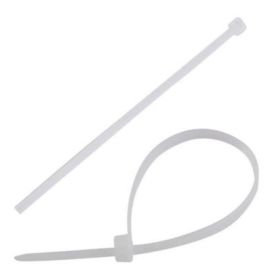 Хомут-стяжка нейлон, 100шт, 200х3,6мм, белый арт.007581 Хомут-стяжка нейлон, 100шт, 200х3,6мм, белый арт.007581