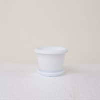 Горшок для цветов с поддоном ТЕРРА 2,3 л., БЕЛЫЙ (ГТ 2,3 БЕЛ)