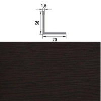 Профиль уголок 20*20*1,5 Уп 06-27.2700.595 дуб венге