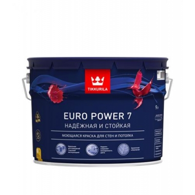 EURO POWER 7 С краска интерьерная стойкая к мытью 9 л.