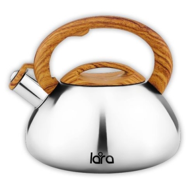 LR00-71 Чайник LARA (зеркальный) 3,0л, Soft-touch индукционное капсулированное дно, свисток