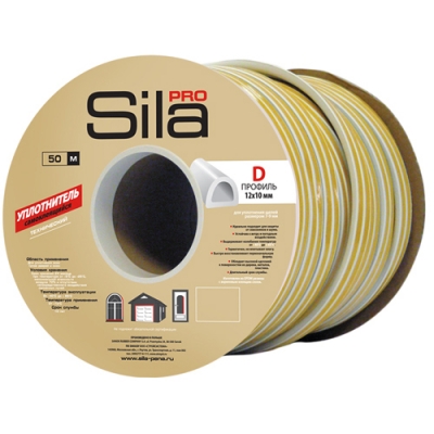SILA Pro D 50, уплотнитель самоклеящейся, белый 12*10мм