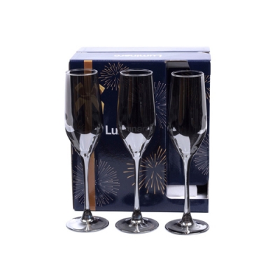 Бокал для шампанского СЕЛЕСТ 160мл СИЯЮЩИЙ ГРАФИТ 6шт арт.P1564