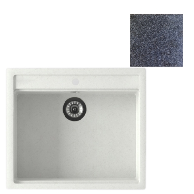 Мойка GranAlliance G-21 (560 х500мм) черная с сифоном