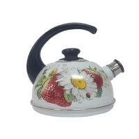 Чайник 2,5л (конс.ручка)-белый/клубника с ромашкой (декор- нерж.сталь) Т04/25/03/05 Чайник 2,5л (конс.ручка)-белый/клубника с ромашкой (декор- нерж.сталь) Т04/25/03/05