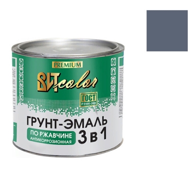 Грунт-эмаль по ржавчине 3 в 1 ВИТ color (темно-серая 2,6 кг ЦАРИЦЫНСКИЕ КРАСКИ)